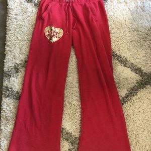 VS Gold Sequin Bling Angel Sweatpants